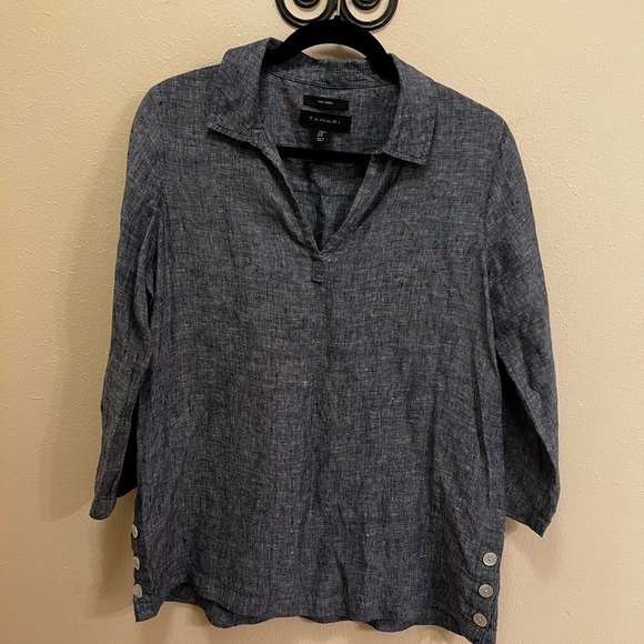 Tahari Tops - Tahari Charcoal Button-Down Shirt